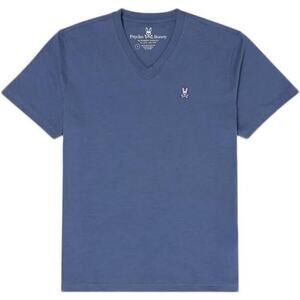 Psycho Bunny Classic V Neck Tee Shirt Big And Tall Heathered Blue Size 3XL